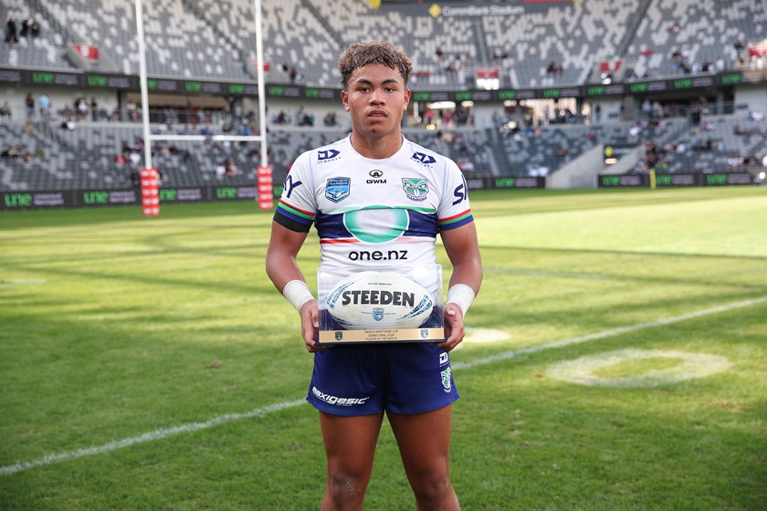 Player of the Match Warriors lock Lennox Tuiloma. Picture: Bryden Sharp