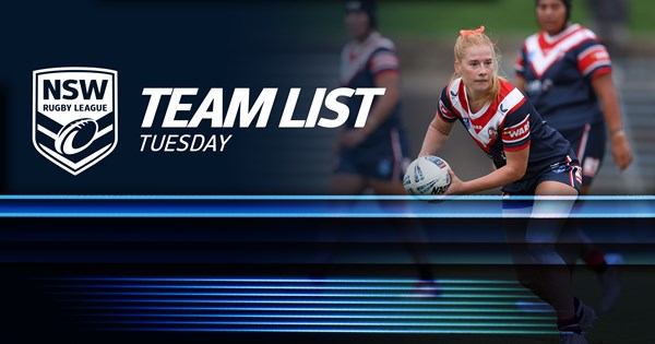 Team List Tuesday | Junior Reps Round Five | NSWRL