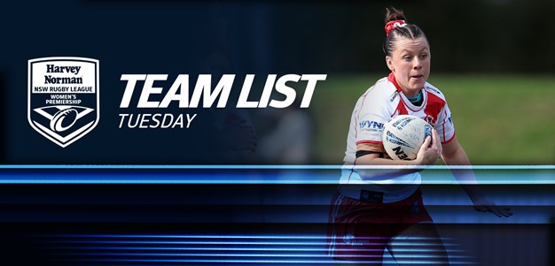 Team List Tuesday | Harvey Norman NSW Women's Premiership - Round Eight