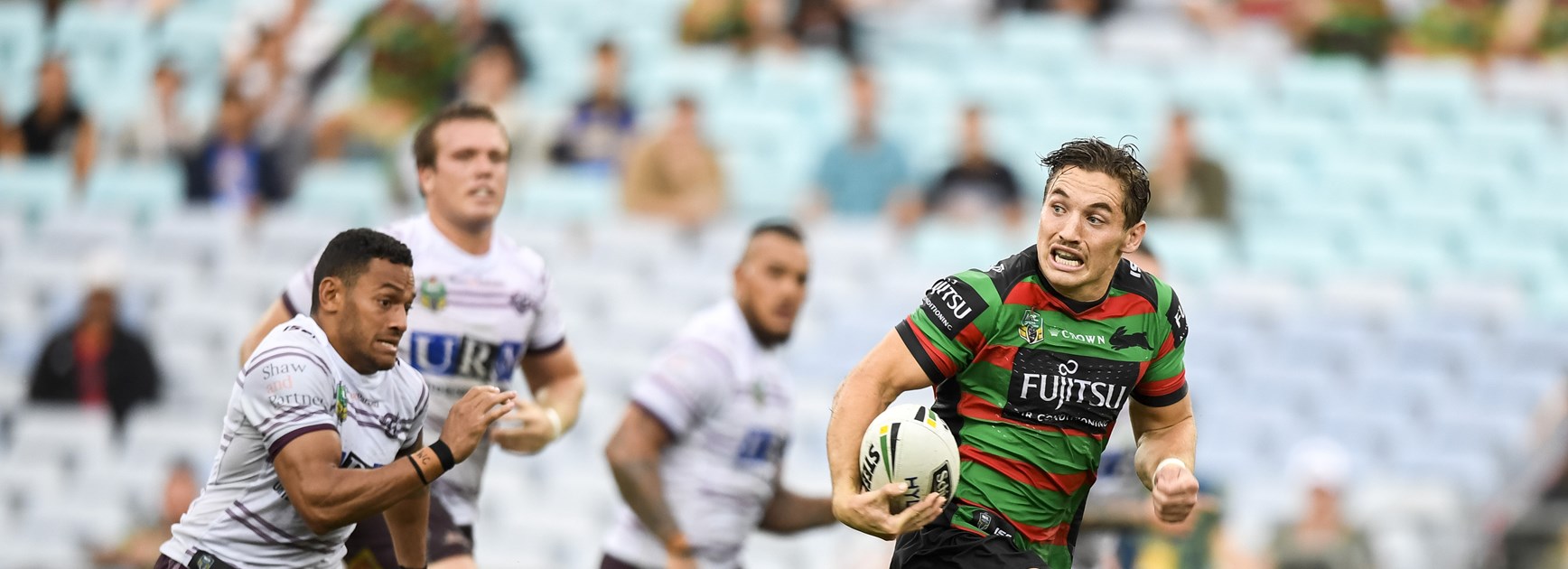 The new Rabbitohs recruit Cameron Murray rates in attack