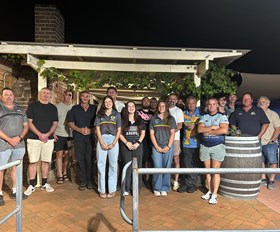 Badger and Ryan educate Castlereagh League Referees in pre-season camp