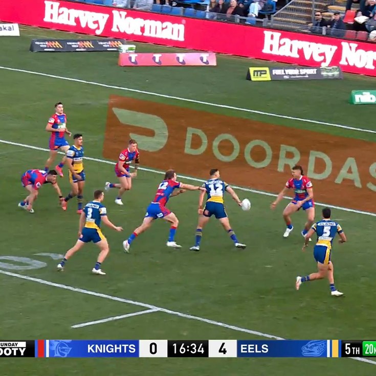 Haze Dunster scores his first NRL try