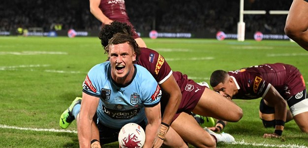 Jack Wighton scores the first try of the 2022 series