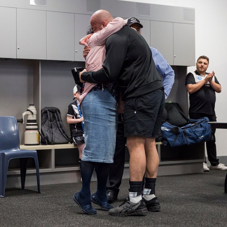 Emotional Mannah surprised with jersey presentation