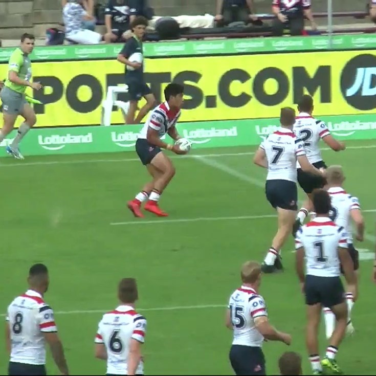 Roosters number three try