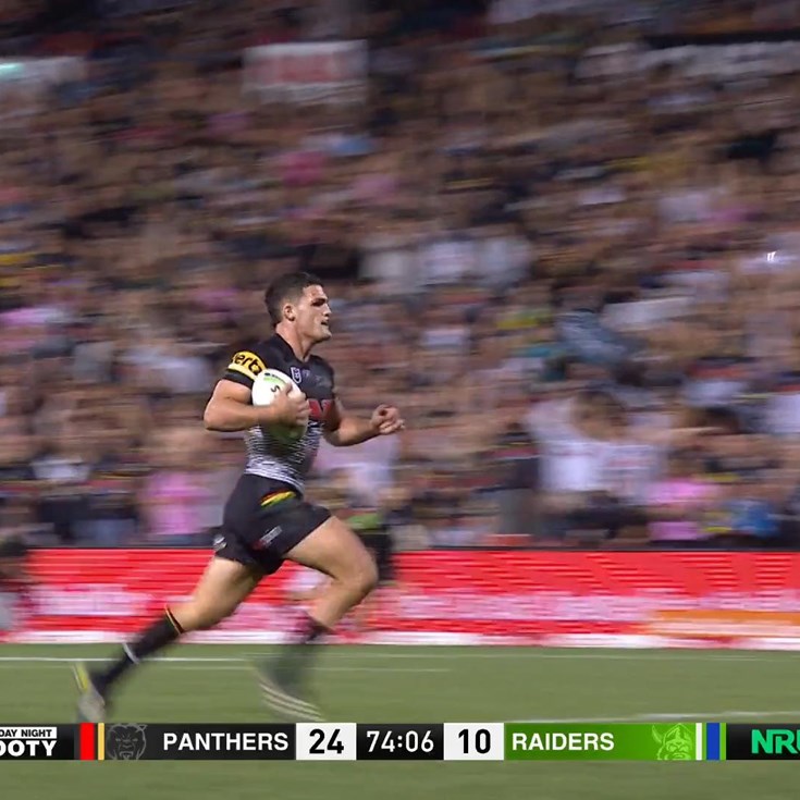 Nathan Cleary caps off a dominant win over the Raiders