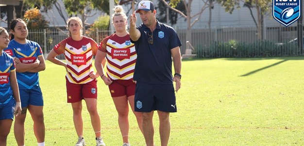 True Blues help coach women's Country City training session