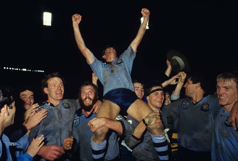 :Cant celeb     Representative Rugby League, State of Origin 1985. Photographed on colour transparency by Colin Whelan © Action Photographics