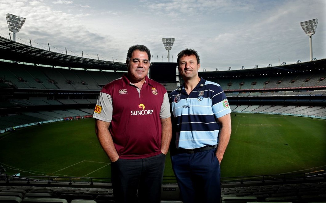 State of Origin Coaches NSW's  Laurie Daley  and QLD's Mal Meniga press conference at the Melbourne Cricket Ground .Picture Gregg Porteous 