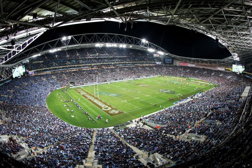 Competition - State of Origin Rugby League - Game 1.Teams - NSW Blues v QLD maroons.Round - Date - Wednesday 1st of June 2016.Venue - ANZ Stadium Homebush, Sydney.Photographer â Scott Davis Â© NRL Photos.Description - #Origin .