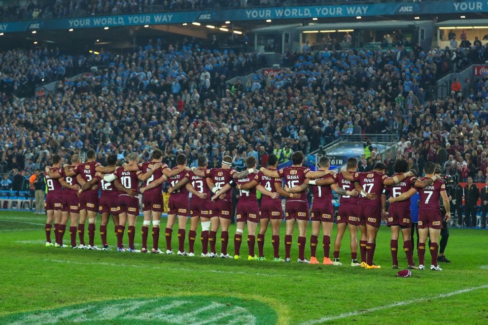 Competition - State of Origin. Round - Game 1. Teams - Queensland Maroons v NSW Blues. Date - 1st of June 2016. Venue - ANZ Stadium, NSW. Photographer - Paul Barkley. 