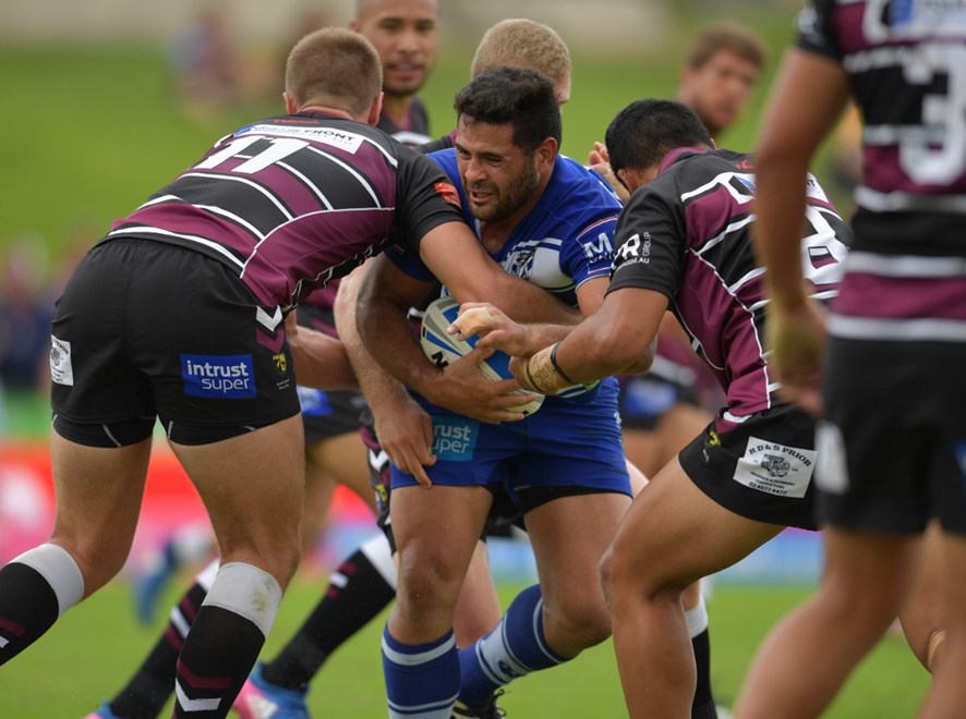 The Blacktown Workers Sea Eagles host the Canterbury-Bankstown Bulldogs in Round 4 of the Intrust Super Premiership NSW. Image: NRL Photos.