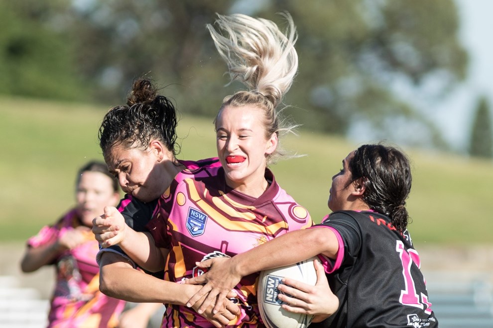 The Redfern All Blacks host the Glenmore Park Brumbies in Round 3 of the Harvey Norman NSW Women's Premiership. Image: Mario Facchini.