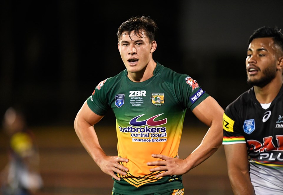 The Wyong Roos clash with the Penrith Panthers in the 2017 Intrust Super Premiership NSW Grand Final. Image: NRL Photos.