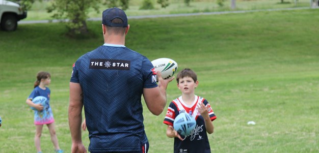 Cordner makes young fan's day on regional NSW tour