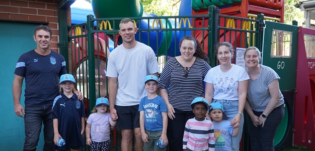 GALLERY | Brad Fittler and Tom Trbojevic visit the Ronald McDonald House Charity