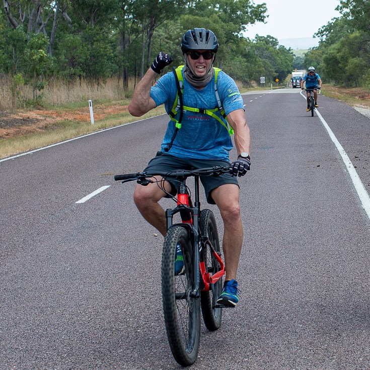 True Blues take on cycle challenge for Mark Hughes Foundation