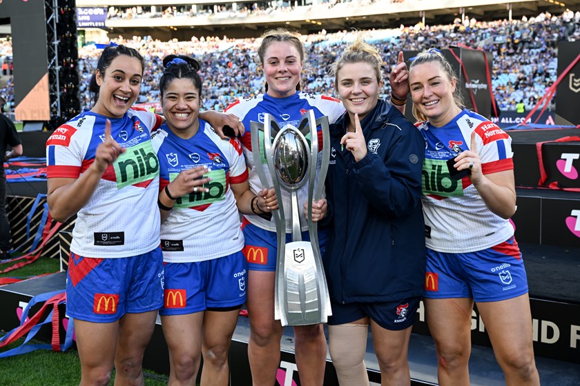 Hannah Southwell (second from right). Photo: NRL Photos 