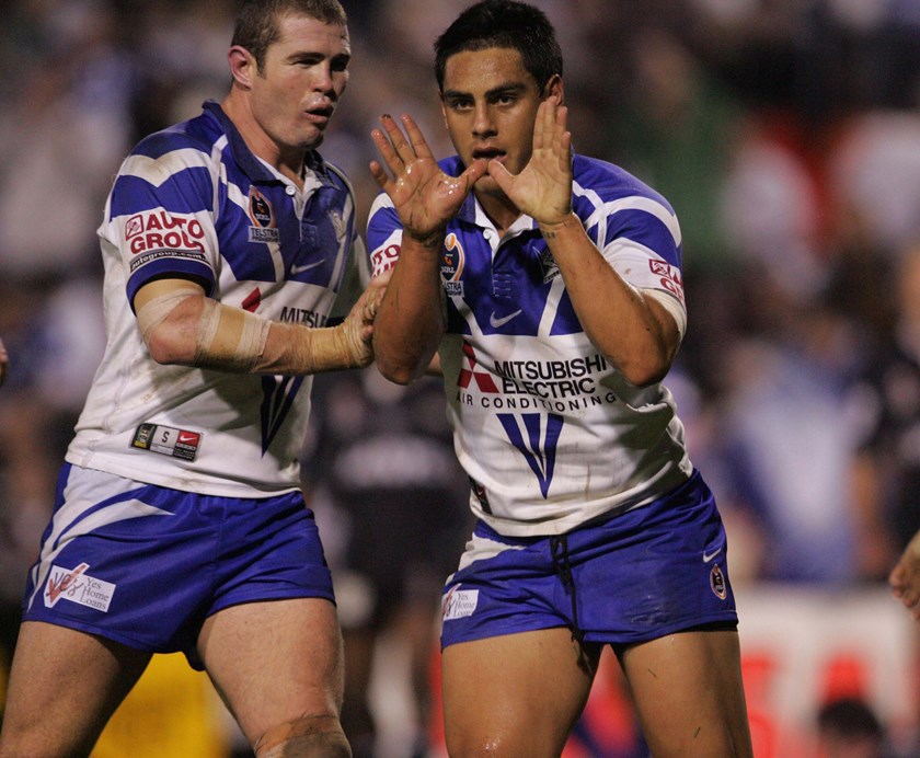 2004 Premiership-winning teammates Andrew Ryan and Reni Maitua