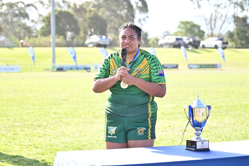 Cook Island U18s Player of the Match Phoenix Lamese. Photo: Kristie Laird