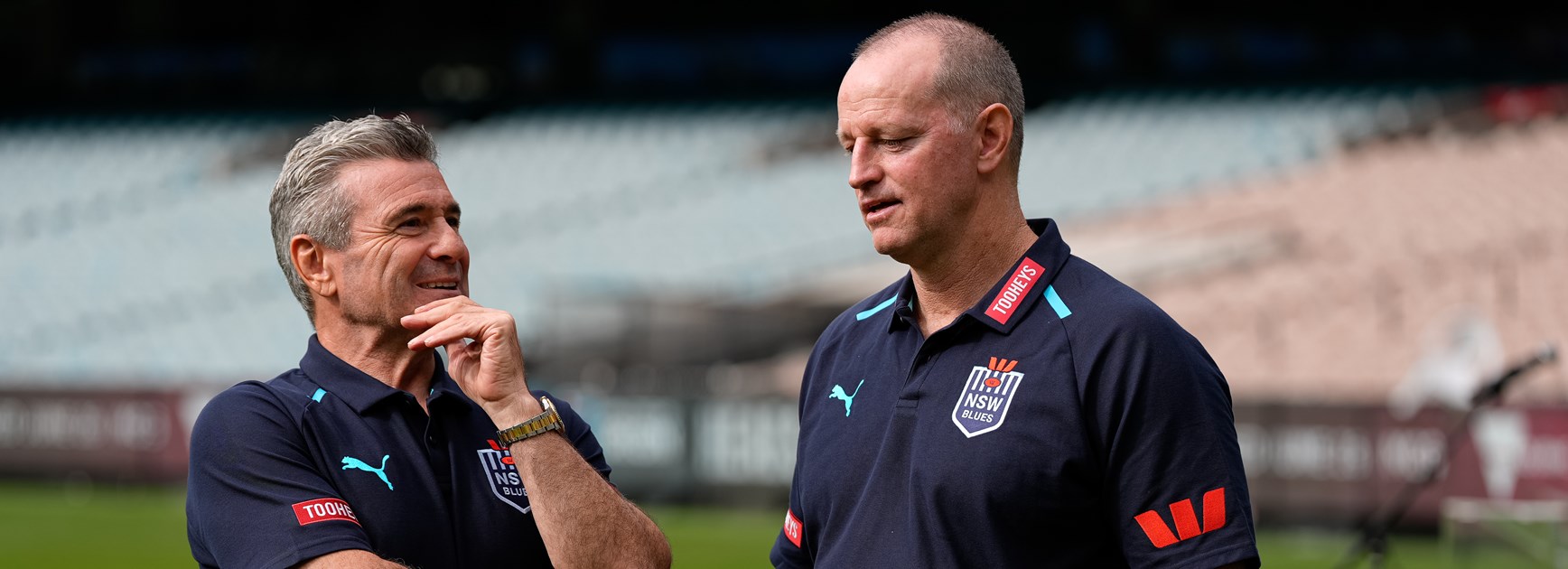 True Blue Benny Elias with Westpac NSW head coach Michael Maguire. Photos: NRL 