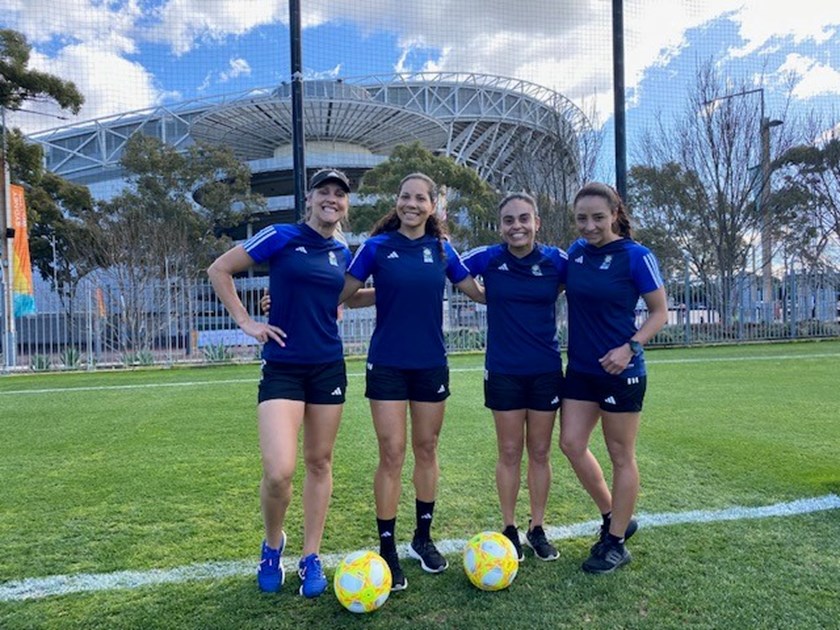 Four FIFA Women's World Cup referees during their training at NSWRL's COE