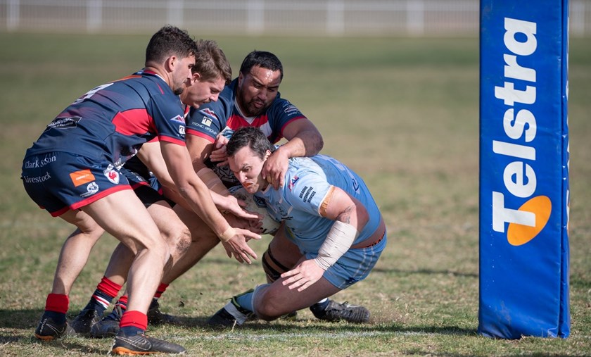 Action from the Cobar-Gulgong Major Semi-final. Photo: Col Boyd Photography