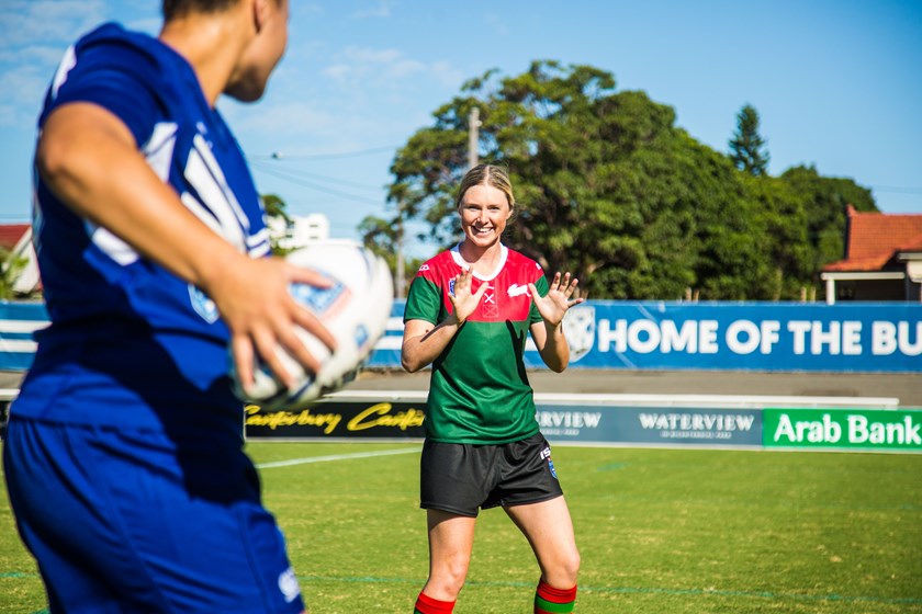 Maddie Studdon and Elianna Walton prepare to clash in Round 2 of the Harvey Norman NSW Women's Premiership.