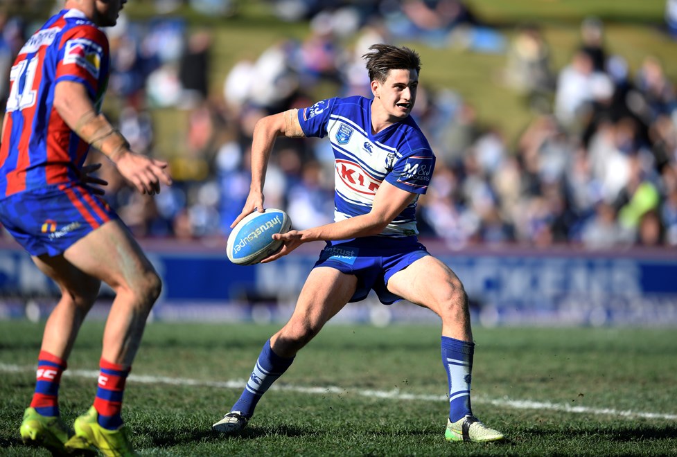 Lachlan Lewis in action for the Canterbury-Bankstown Bulldogs.