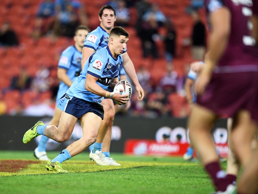 Victor Radley playing for the NSW Under-20s Origin team in 2017. Photo: NRL Photos