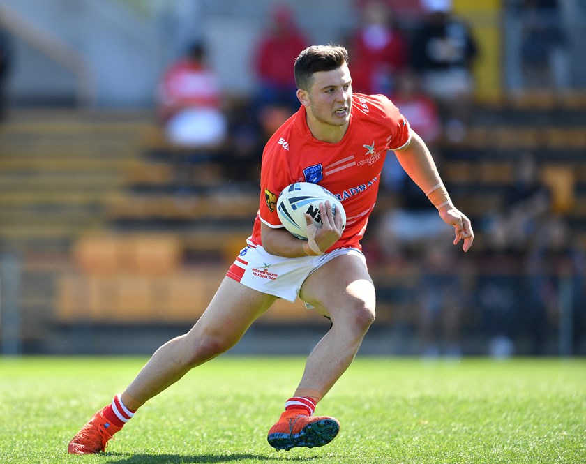 Adam Rizk in the 2019 Sydney Shield Grand Final at Leichhardt Oval. 