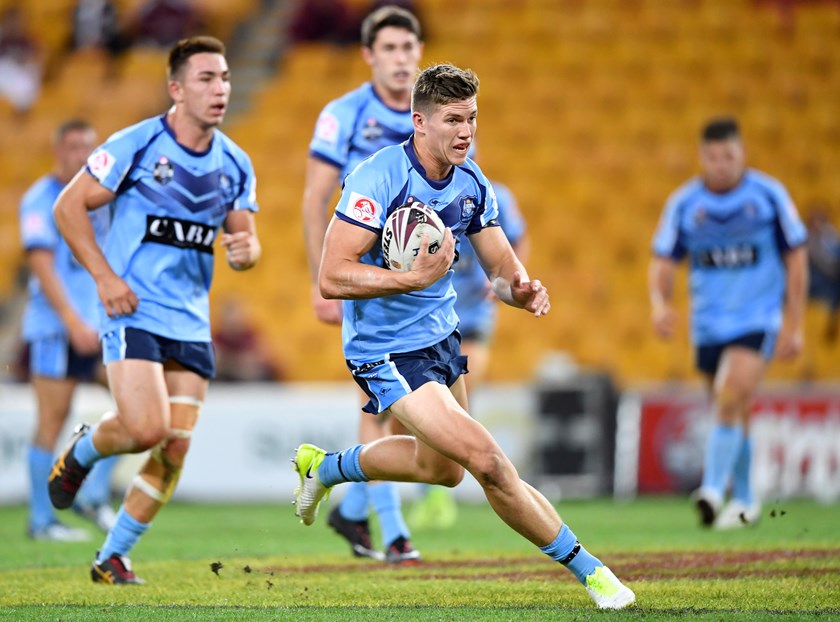 Reuben Garrick in action for the NSW Under-20 side in 2017.