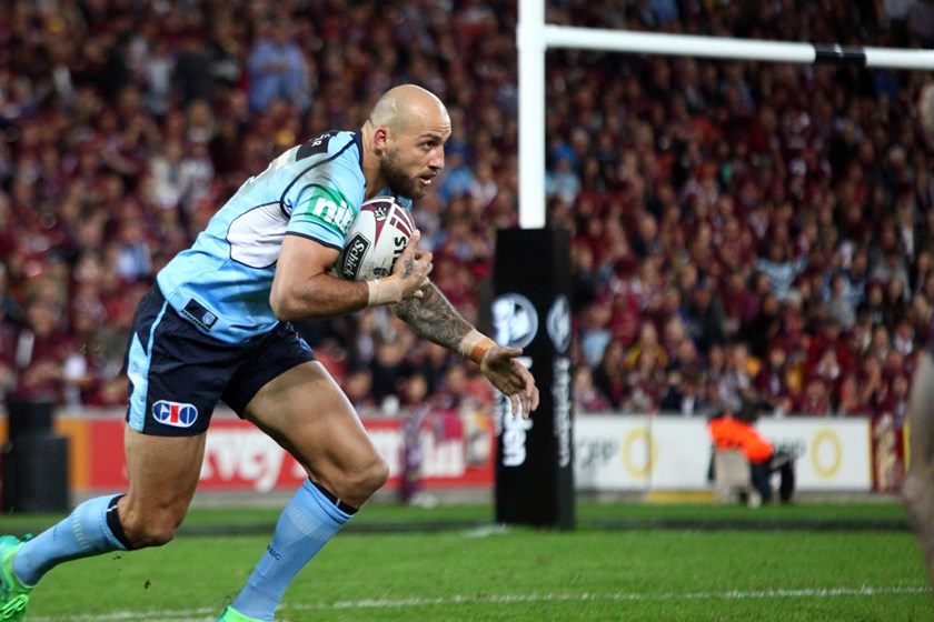 Brydens Lawyers NSW Blues winger Blake Ferguson in the 2017 Holden State of Origin Series.