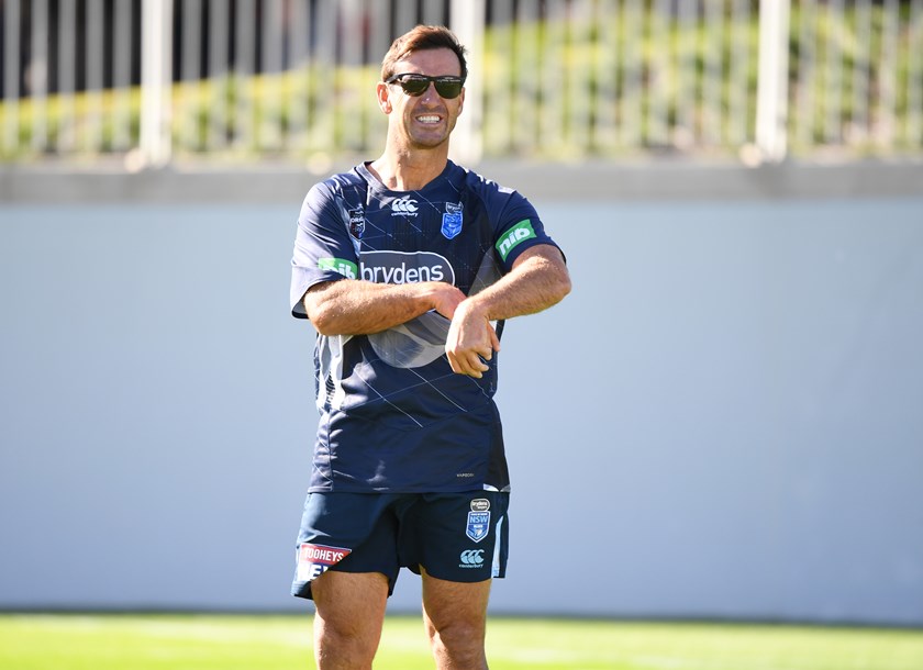 Eighth Immortal Andrew Johns at Brydens Lawyers NSW Blues training.